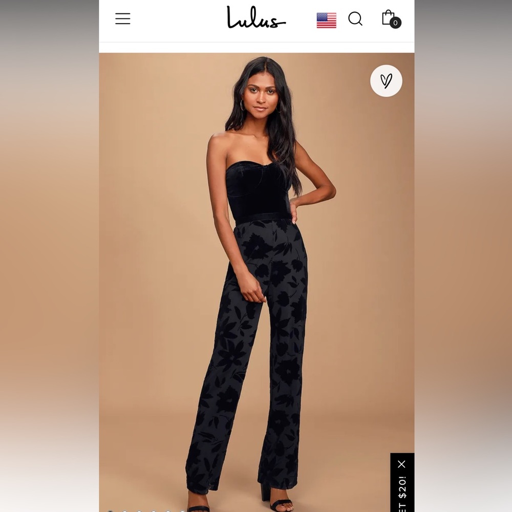 Love About It Black Velvet Strapless Jumpsuit
Lulus